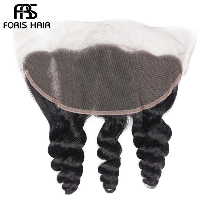 FORIS HAIR 13x4 Lace Frontal Closure Loose Wave Virgin Human Hair Natural Color