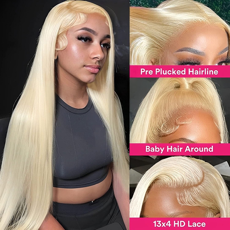 FORIS HAIR 613 Blonde Transparent Lace Frontla Straight Virgin Human Hair Wig