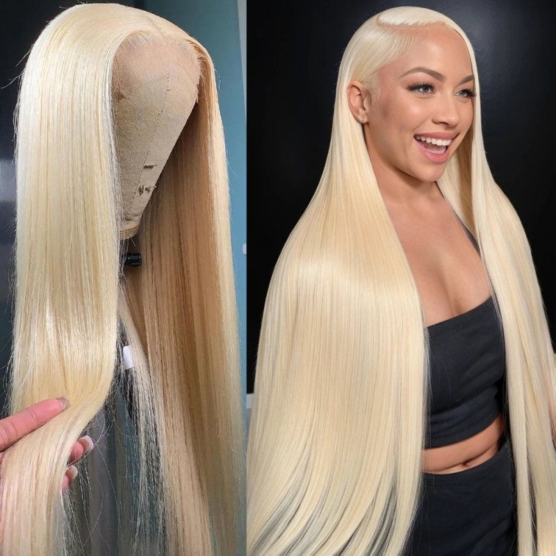 FORIS HAIR 613 Blonde Transparent Lace Frontla Straight Virgin Human Hair Wig