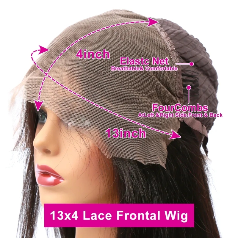 FORIS HAIR 13X4 Transparent Lace Bob Wig Straight Virgin Human Hair