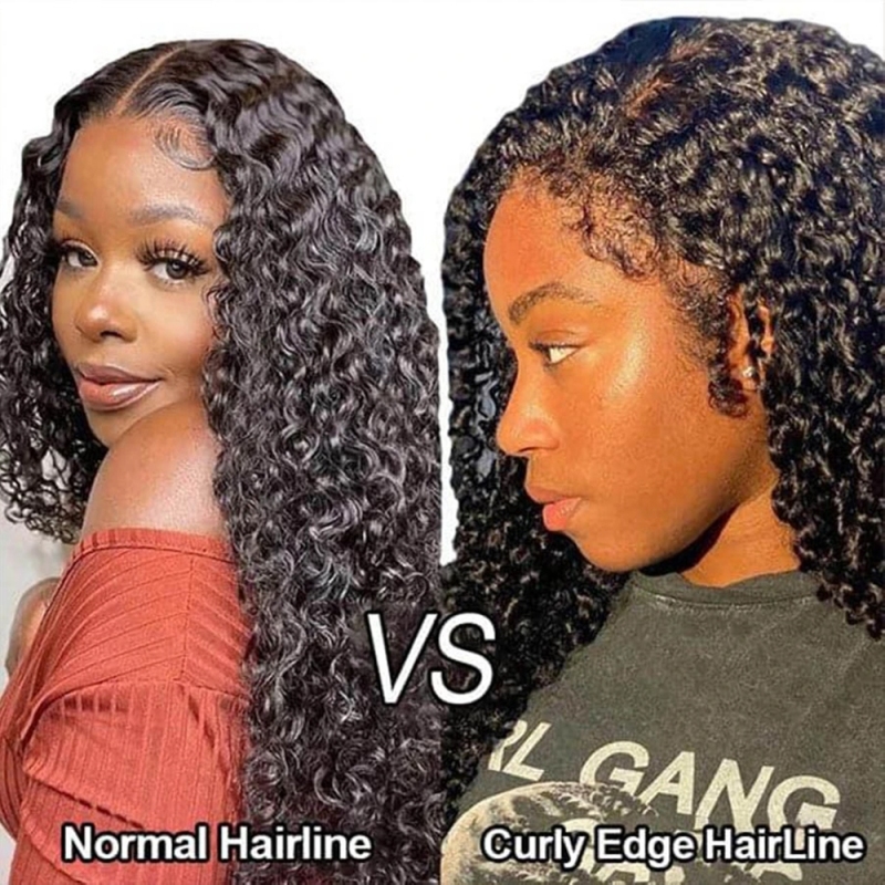 FORIS HAIR 4C Hairline Edge Pre Plucked HD Lace Deep Wave Virgin Human Hair Wig