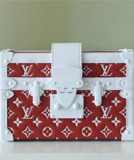 Louis Vuitton Petite Malle Monogram Embossed Puffy Terracotta Brown For Women, Women’s Handbags, Shoulder And Crossbody Bags 7.9in/20cm LV M20764
