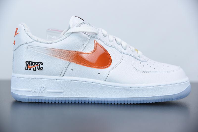 Kith x Nike Air Force 1 Low “NYC” White/Rush Blue-White-Brilliant Orange