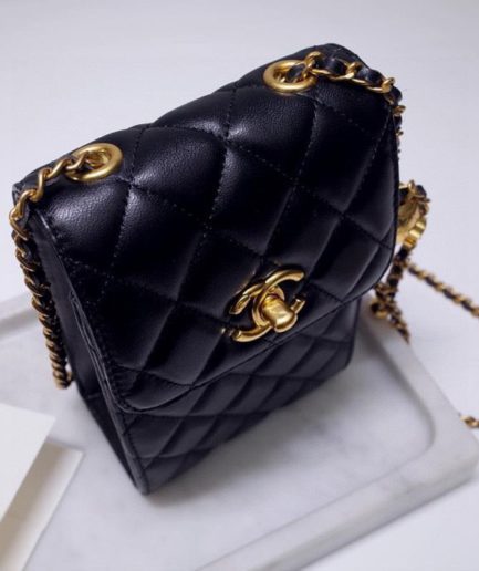 Chanel Quilted Phone Holder Bag For Women 11cm/4.3in