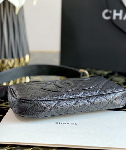 Chanel Classic Shoudlerbag Black For Women 9.8 in / 25 cm