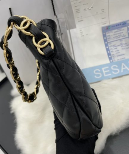 Chanel Hobo Handbag Black For Women, Women’s Bags 9.4in/24cm AS3562 B09178 94305