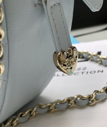 Chanel Mini Heart Bag Grey For Women 7in/18cm AS3191 B07958