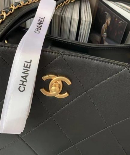 Chanel Shopping Bag Black For Women, Women’s Bags 14.4in/37cm AS3508 B08867 94305