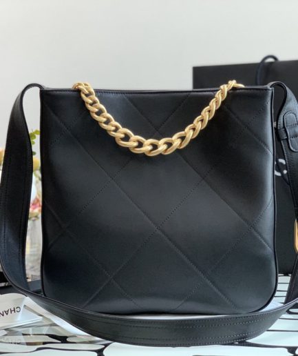 Chanel Co-Co Shoulder Bag Black For Women 11.4in/29cm