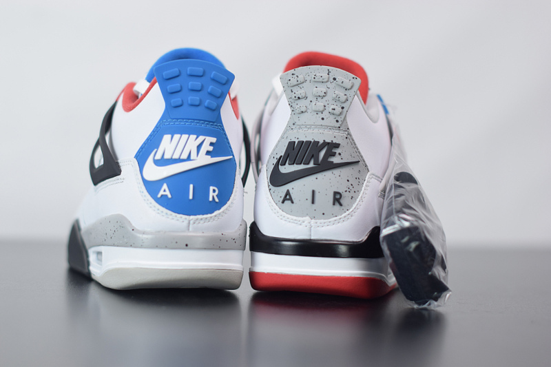 Air Jordan 4 Retro “What The” White/Military Blue-Fire Red-Tech Grey