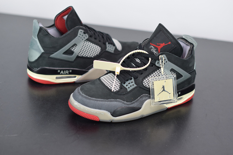 Off-White x Air Jordan 4 Bred