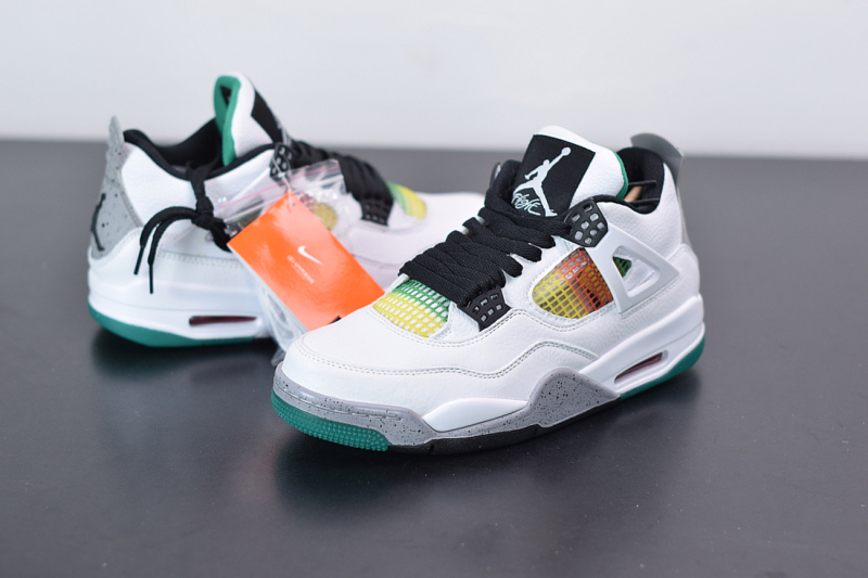 Air Jordan 4 Retro ‘Green Rasta’ White/Black/University Red/Lucid Green