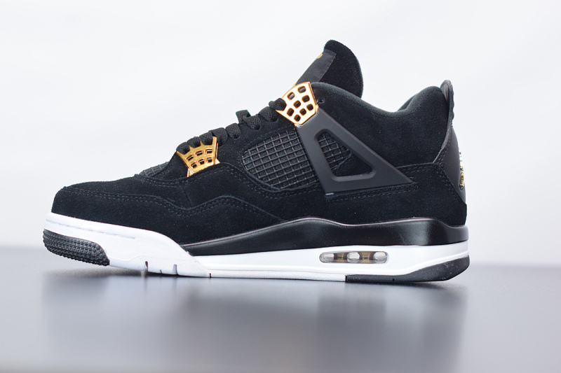 Air Jordan 4 “Royalty” Black/Metallic Gold-White