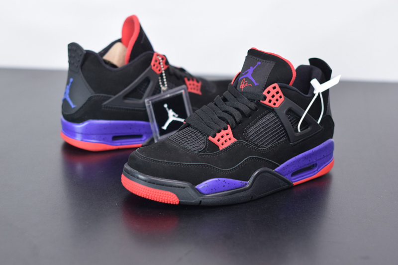 Air Jordan 4 Raptors Black/University Red-Court Purple