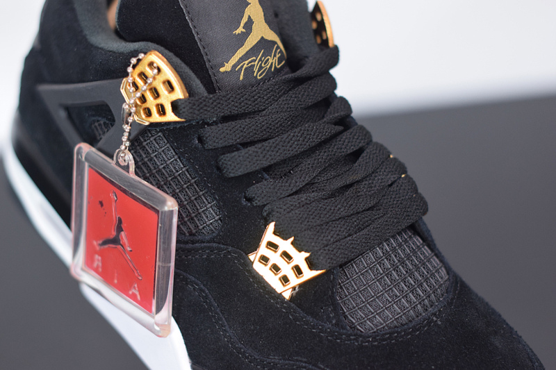 Air Jordan 4 “Royalty” Black/Metallic Gold-White