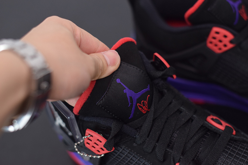 Air Jordan 4 Raptors Black/University Red-Court Purple