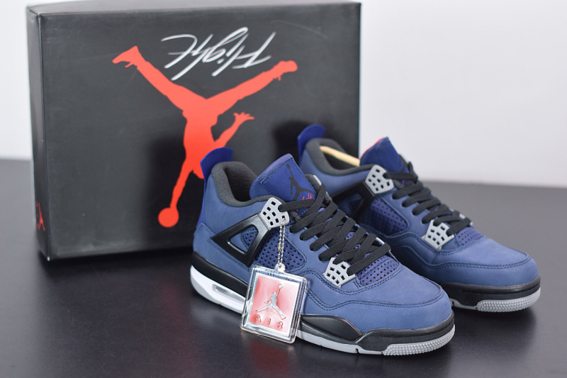 Air Jordan 4 WNTR Loyal Blue Habanero Red Black