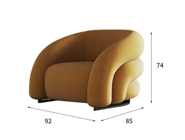 Luxury Designer Flannel Chair