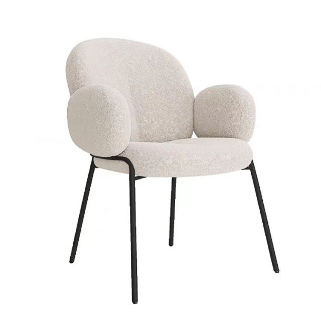 Boucle dining chair