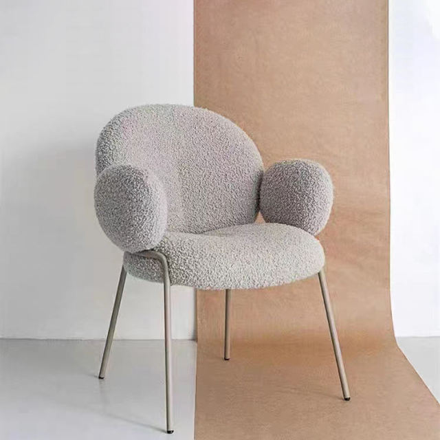 Boucle dining chair