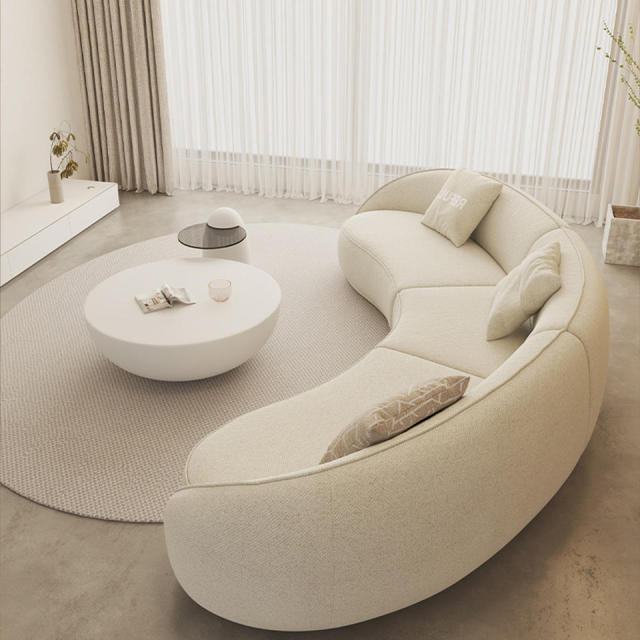 Curved round modular sofa