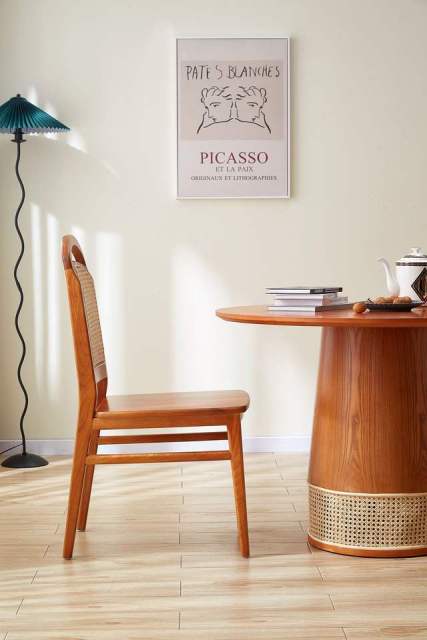 Indoor rattan dining chair