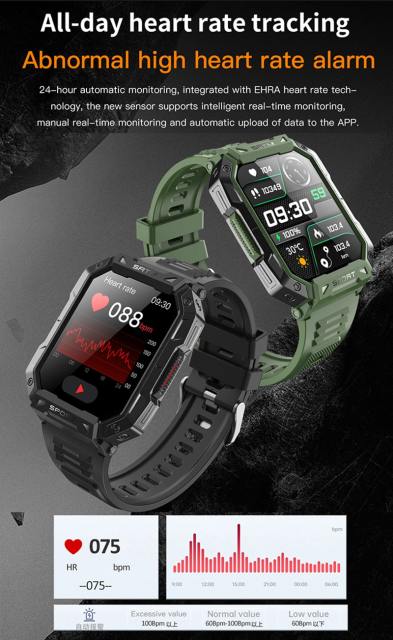 2023 New Arrival Blood Glucose Health Care Smart Watch IP68 Waterproof with Blood Oxygen Heart Rate Sleep Monitor Relojes Inteligentes Fitness Tracker for Men