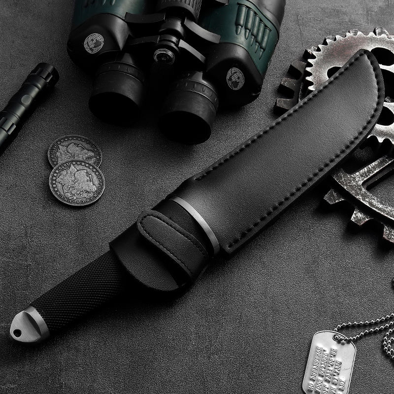 Outdoor high hardness camping Japanese style straight knife camping mountaineering knife wild survival self-defense knife