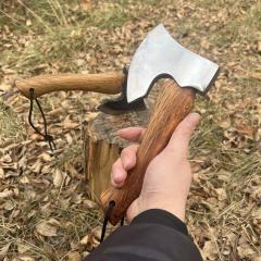 Beech wood camping axe outdoor axe short handle mini axe housewarming moving axe camp wood cutting axe