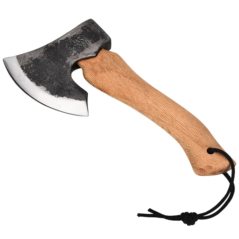 Beech wood camping axe outdoor axe short handle mini axe housewarming moving axe camp wood cutting axe