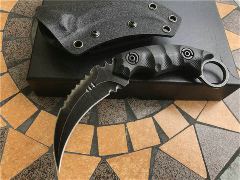 STRIDER G10 handle D2 steel outdoor camping tactical karambit knife
