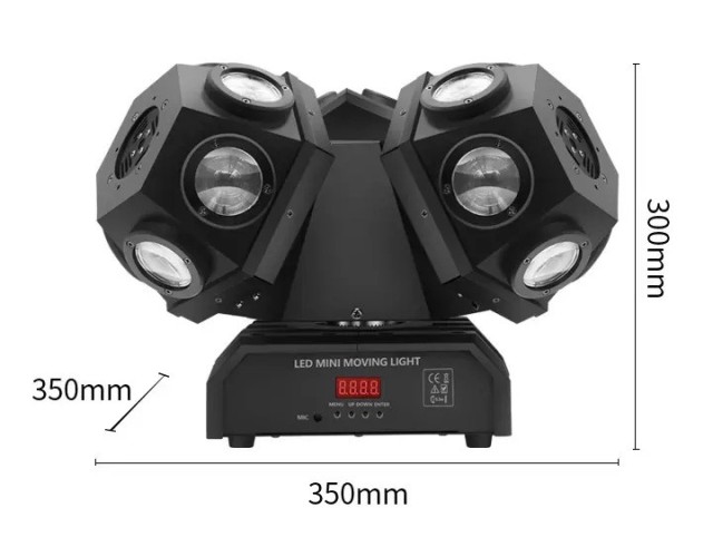 3Head RGBW 4in1 Moving Head Light With Laser RGB