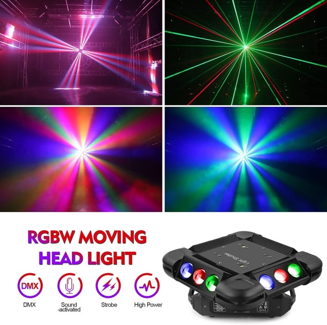 12LED RGBW Moving head light with laser