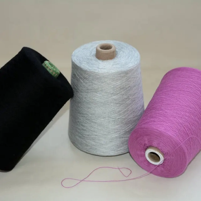 Blended Wool PTT Cashmere Top Dyed Yarn Ring Spun Factory Wholesale