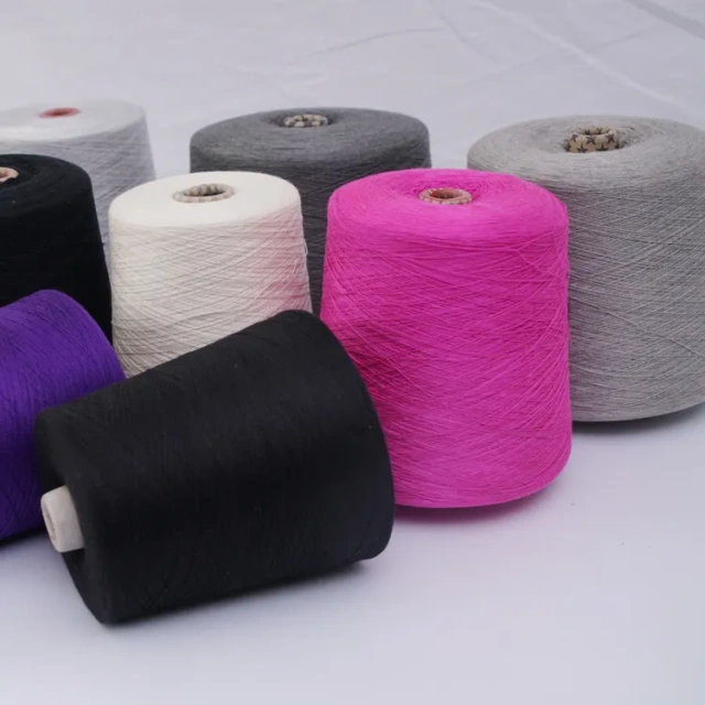 Blended Viscose Ptt  Nylon Cashmere Top Dyed Yarn Ring Spun Factory Wholesale