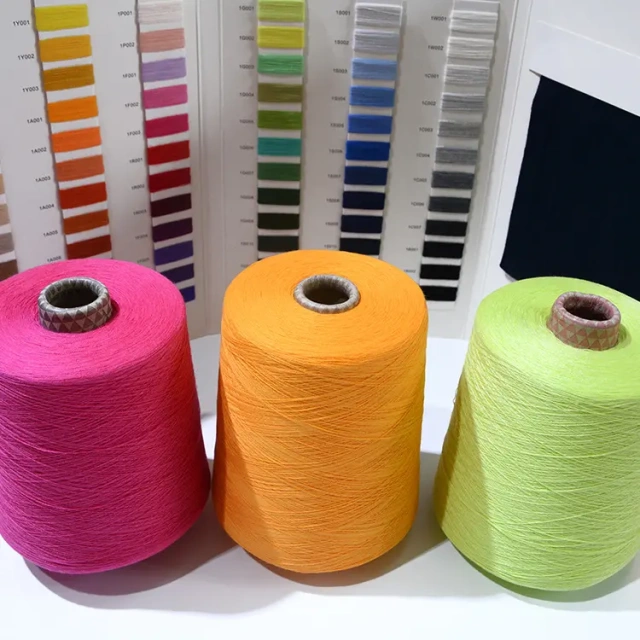 Blended 95%Cotton 5%Cashmere  Dyed Yarn Ring Spun Factory Wholesale