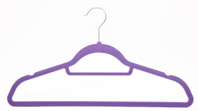 Velvet Hanger with Accessory Bar Flocked Hangers