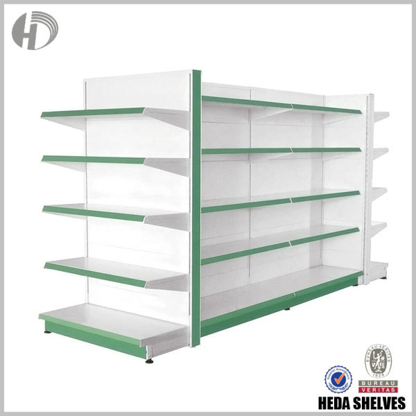 5 Layers White Green Grocery Shelves