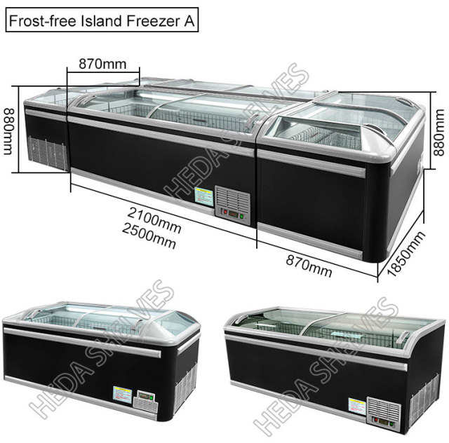 Frost-free Island Freezer A For Supermarket Fridge