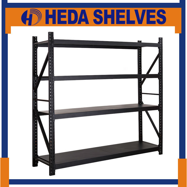 All Black Warehouse Storage Racks with Butterfly Hole