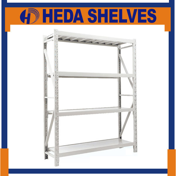 All White Warehouse Storage Racks with Butterfly Hole