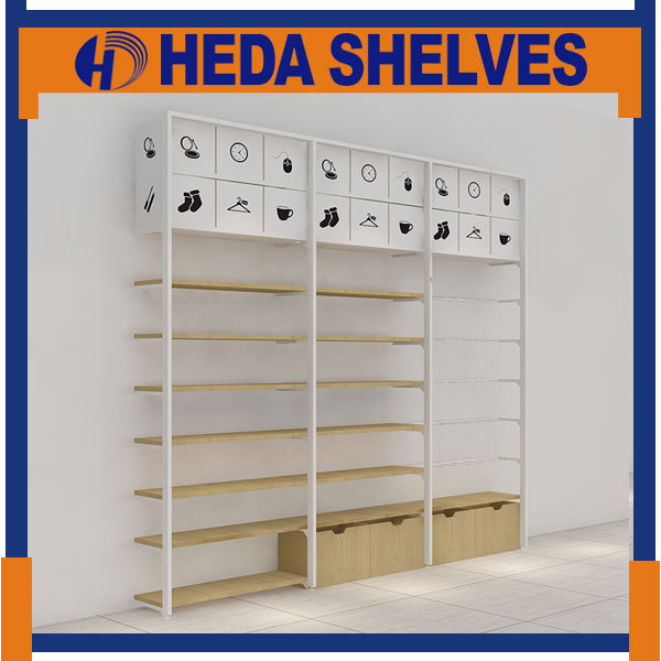 Miniso Style Metal Wood Wall Shelves