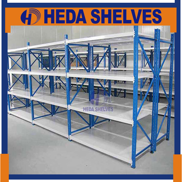 Blue & White 4 Layers Storage Rack for Warehouse