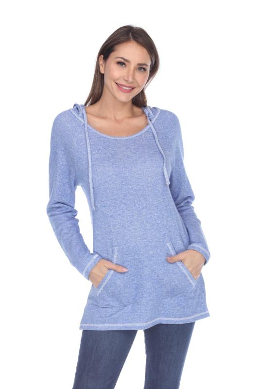 8905 Junior's French Terry Tunic Pullover Hoodie