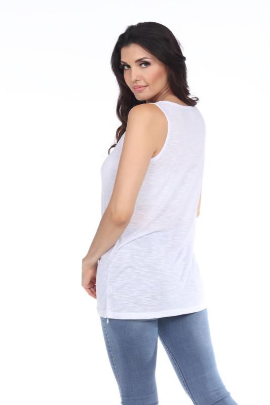 7402 LADIES POLY RAYON SLUB TANK TOP