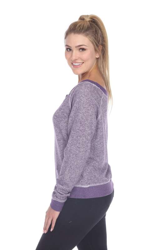 8904 Junior's French Terry Long Sleeve Pullover