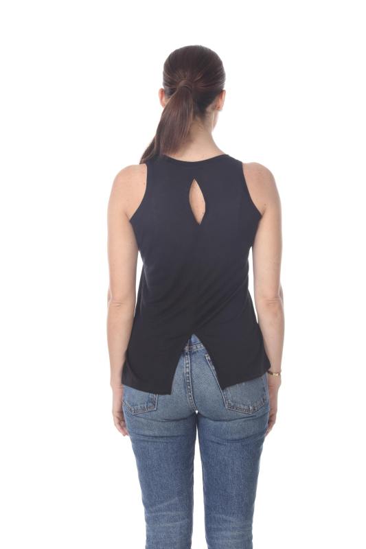 3311 Junior's Poly Viscose Tank Top with Slit Back