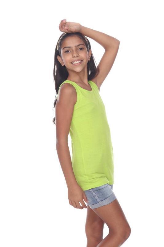 9000 Girls Basic Cotton Jersey Tank