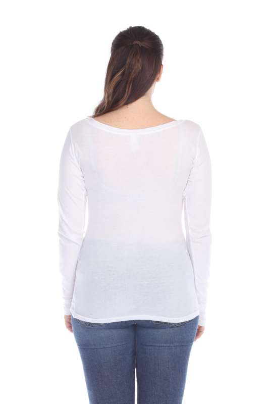 5101 Juniors Long Sleeve Scoop Neck Tee