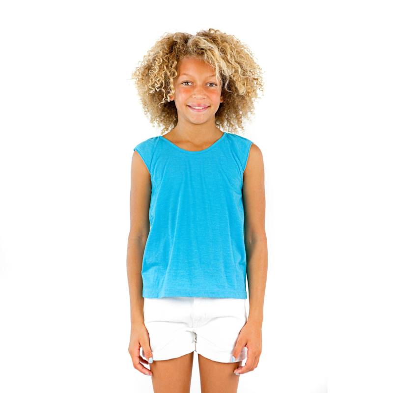 9014 Girl's Flutter Sleeve Tank